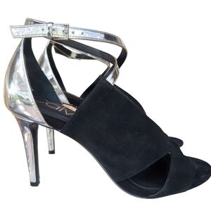 Calvin Klein Women's Nevah Back & Silver Pump Size 9.5